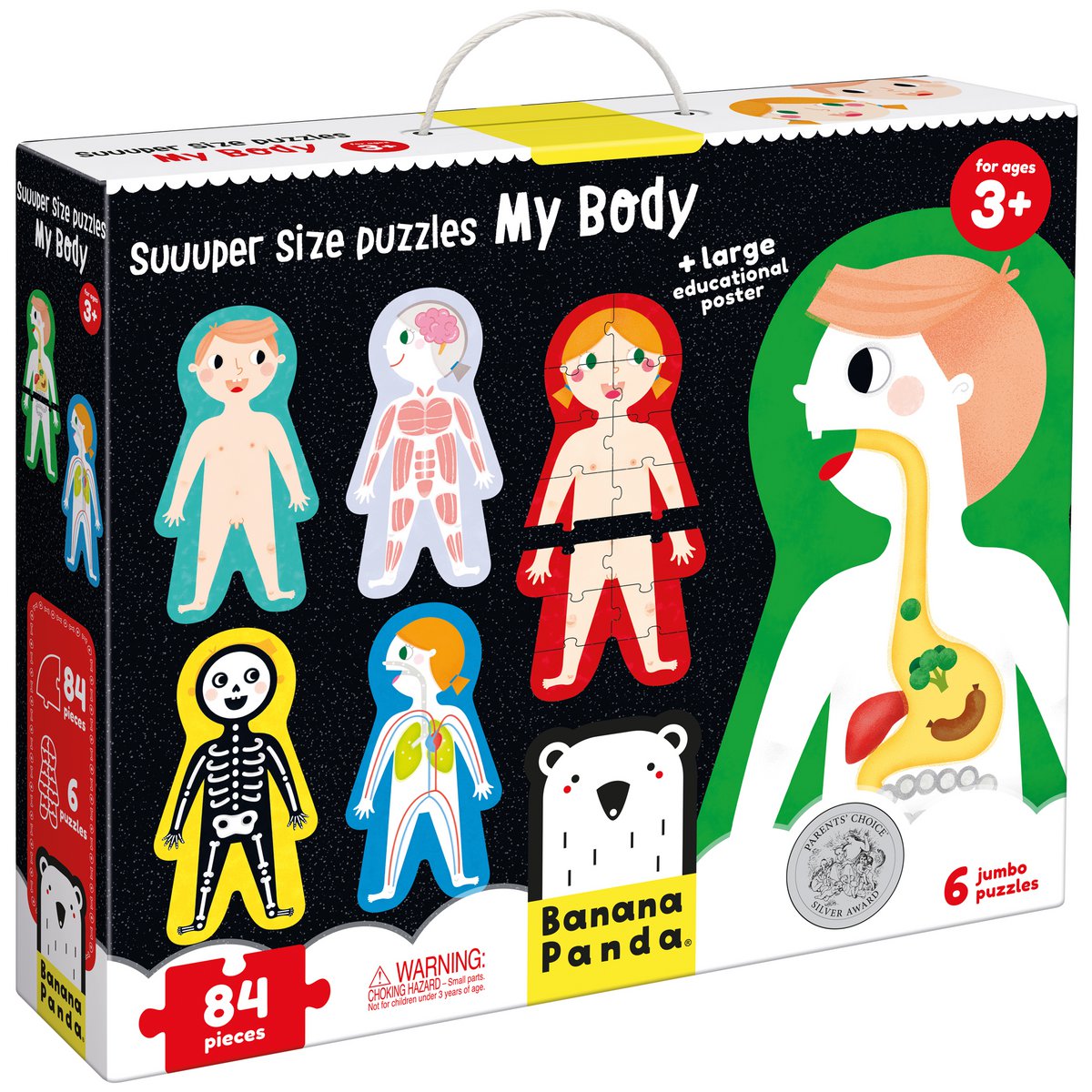 Puzzles de taille supérieure Mon corps 3+