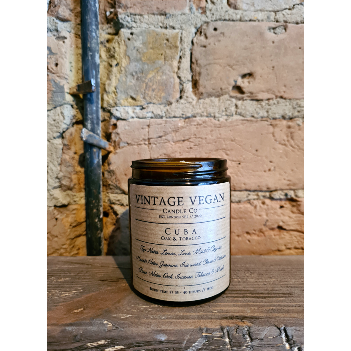 Cuba Oak & Tobacco Vintage Vegan Soy Travel Candle