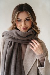 VERO kasjmier sjaal - taupe