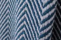 100% luxe strepen ZigZag katoenen deken gemaakt in Portugal