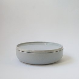 Skål 22 cm med låg/tallerken Stokrose - arktisk grå - 1.000 ml