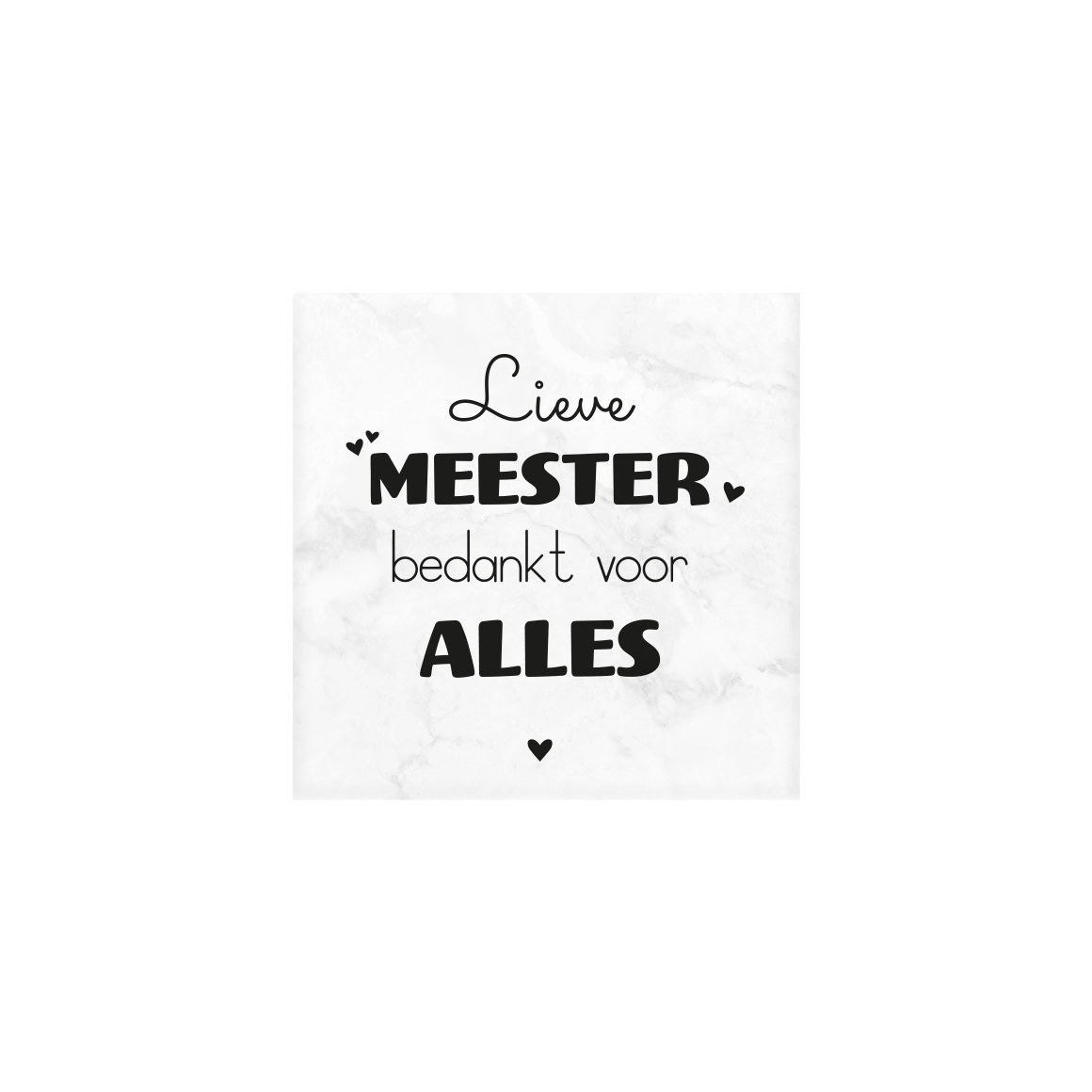 Marmeren onderzetters - Meester