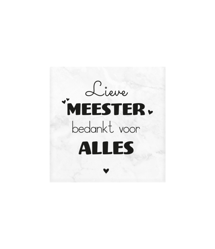 Marmeren onderzetters - Meester