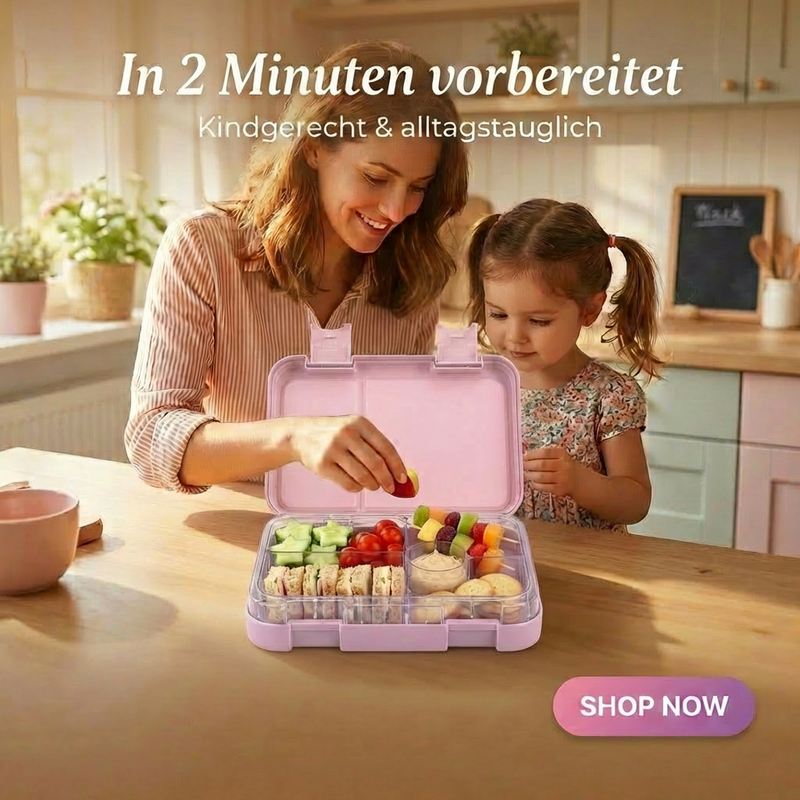 JENARD® boîte à lunch, boîte bento, boîte à lunch, boîte à goûter pour enfants rose / arc-en-ciel