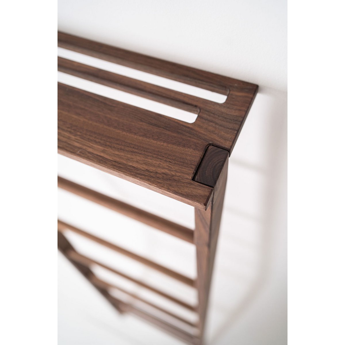 Clothes ladder, towel rack made of solid walnut