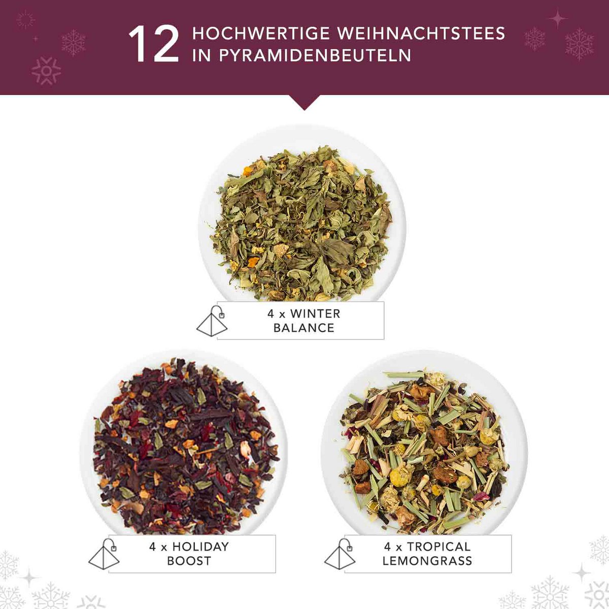 ETS - Teegeschenk "Winter Wellness", BIO, 12 Pyramidenbeutel