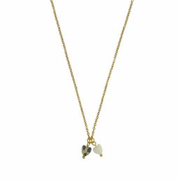 Collana Diaspro Dalmata & Cuore Conchiglia - Oro