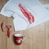 Geschirrtuch weiss, VINTAGE HUMMER, rot