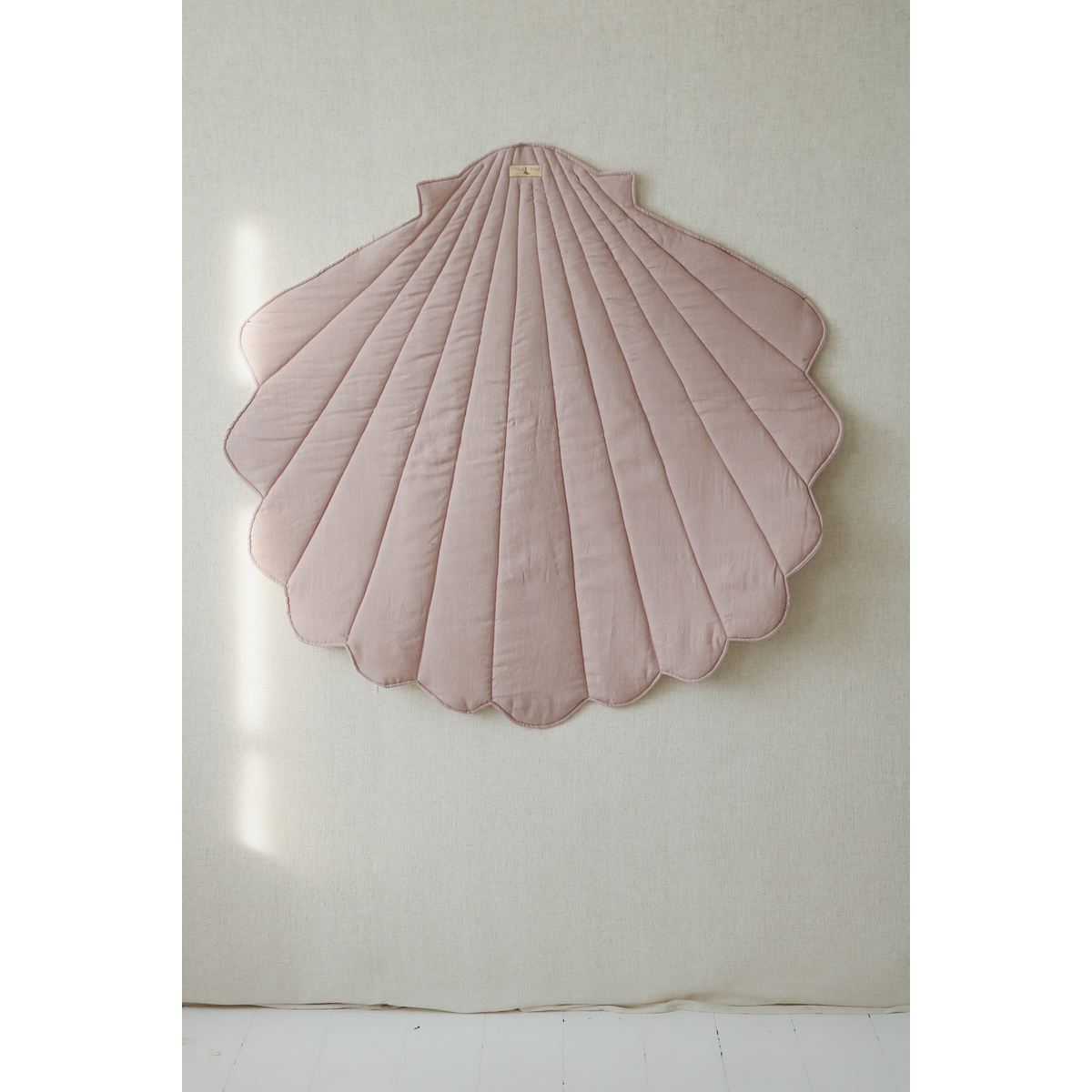 Lniana mata na muszlę „Puder Pink”