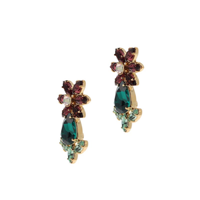 Tropical Flower Earrings Small