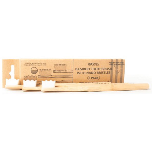 Brosse à dents en bambou (poils nano pour adultes)