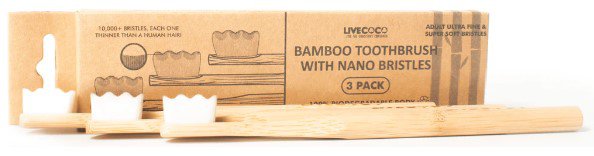 Brosse à dents en bambou (poils nano pour adultes)