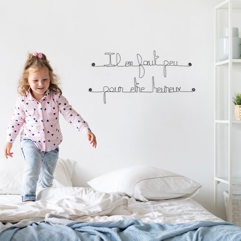 Metal Quote “It takes little to be happy”