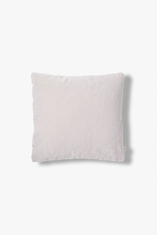 Housse de coussin déco luxe mohair Amy gris brume 50x30 cm
