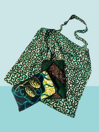 Kitenge | Opvouwbare Tas Petrol