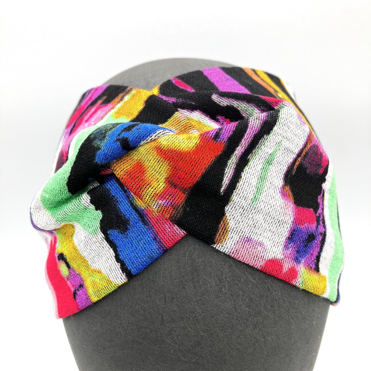 Stirnband Haarband Bunt Colorblock Ponte Jersey