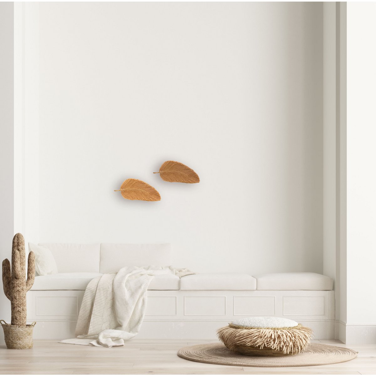 Wall decor macramé Feather Brown