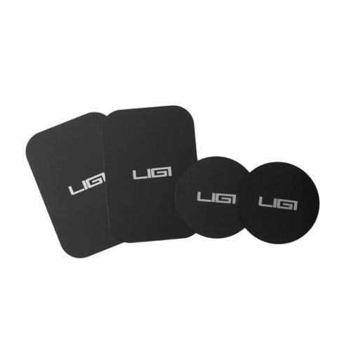 4-pack universele metalen plaat voor magnetische autotelefoon houder houder dashboard ventilatieopening met lijm compatibel met smartphone GPS-tablet (2 x rechthoekig, 2 x rond)