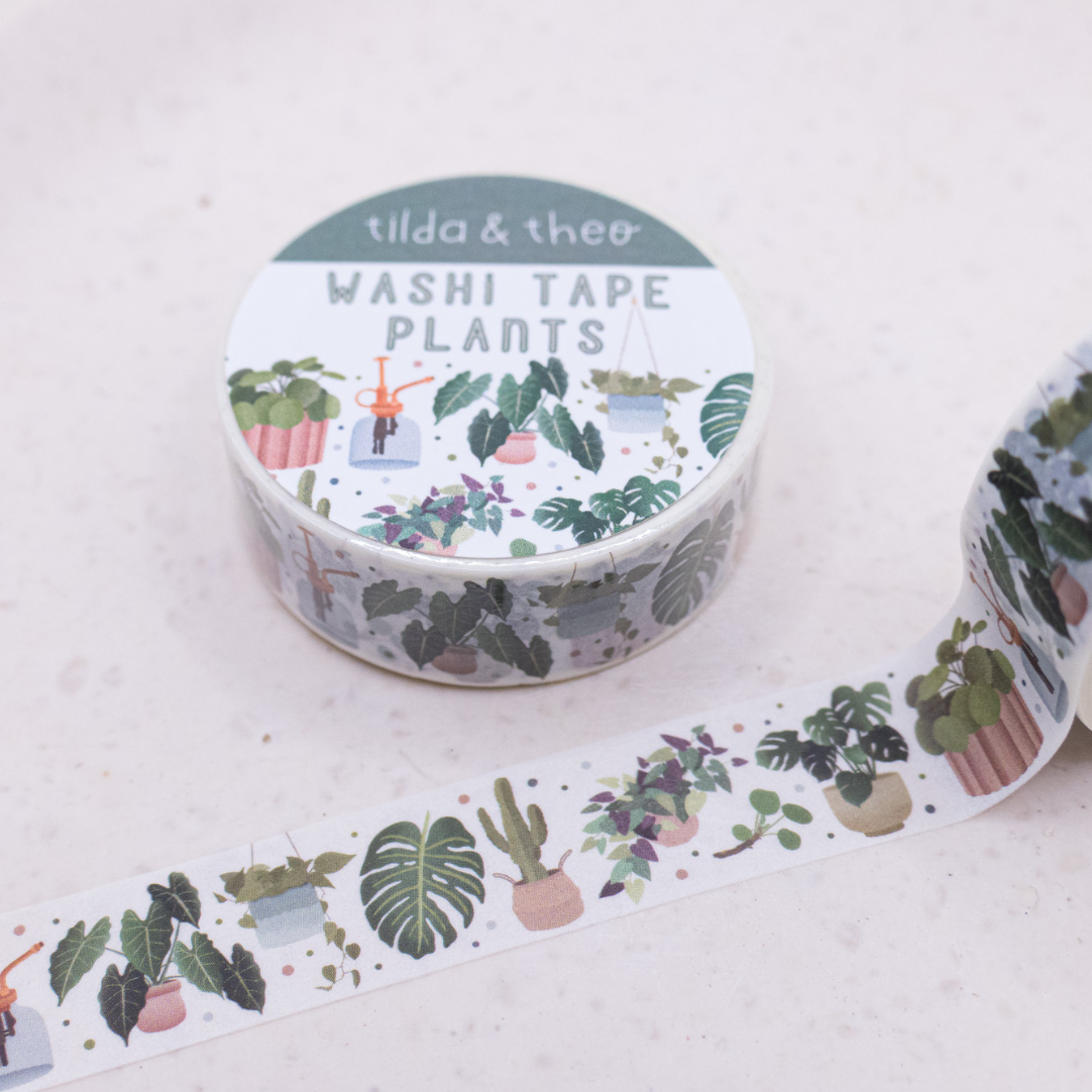 Nastro Washi per piante d'appartamento - Nastro per piante in vaso - Nastro adesivo Washi Tape per piante