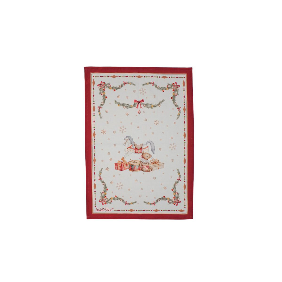 Happy Holidays keukendoek 50x70 cm Isabelle Rose