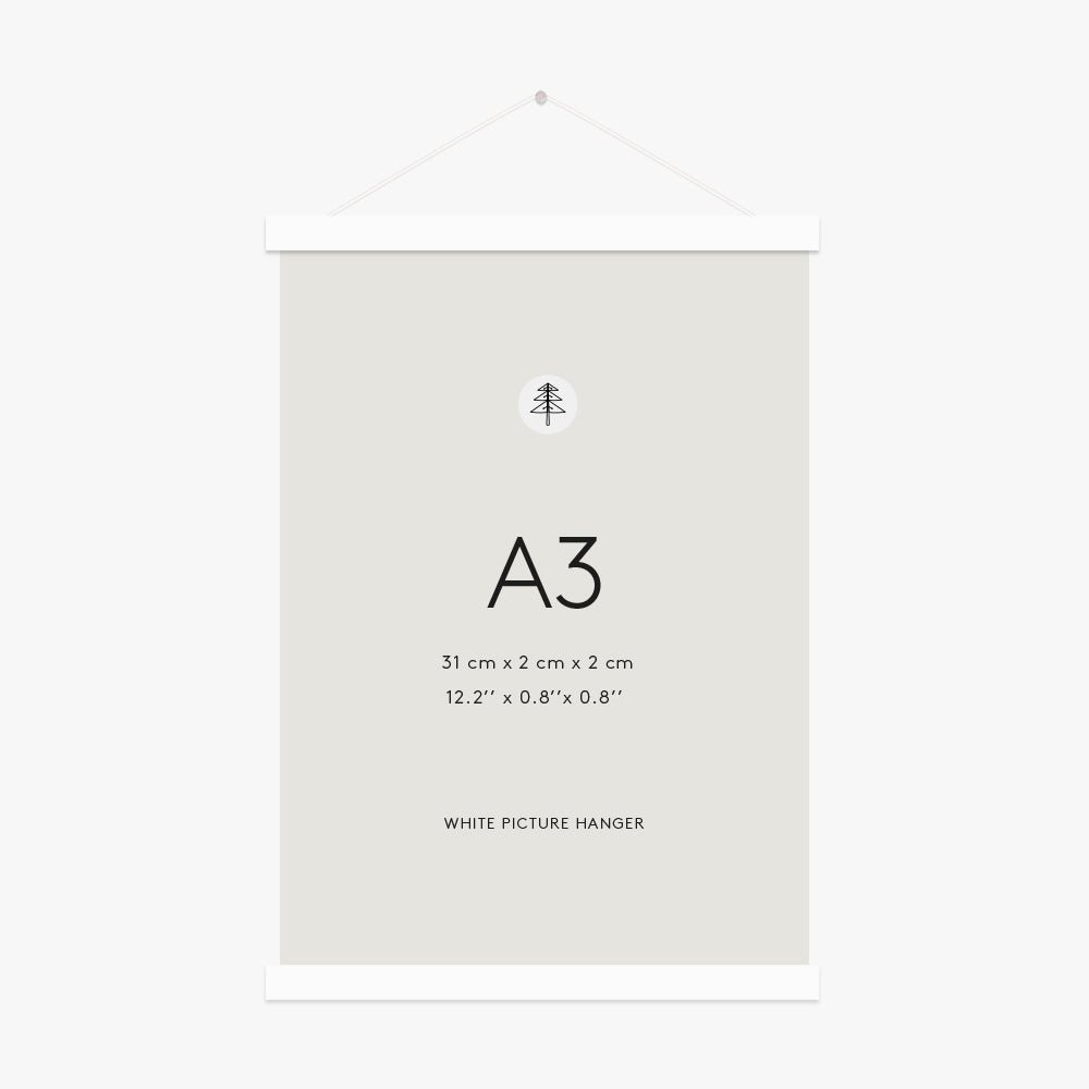 Percha de cartel magnético blanco, A3