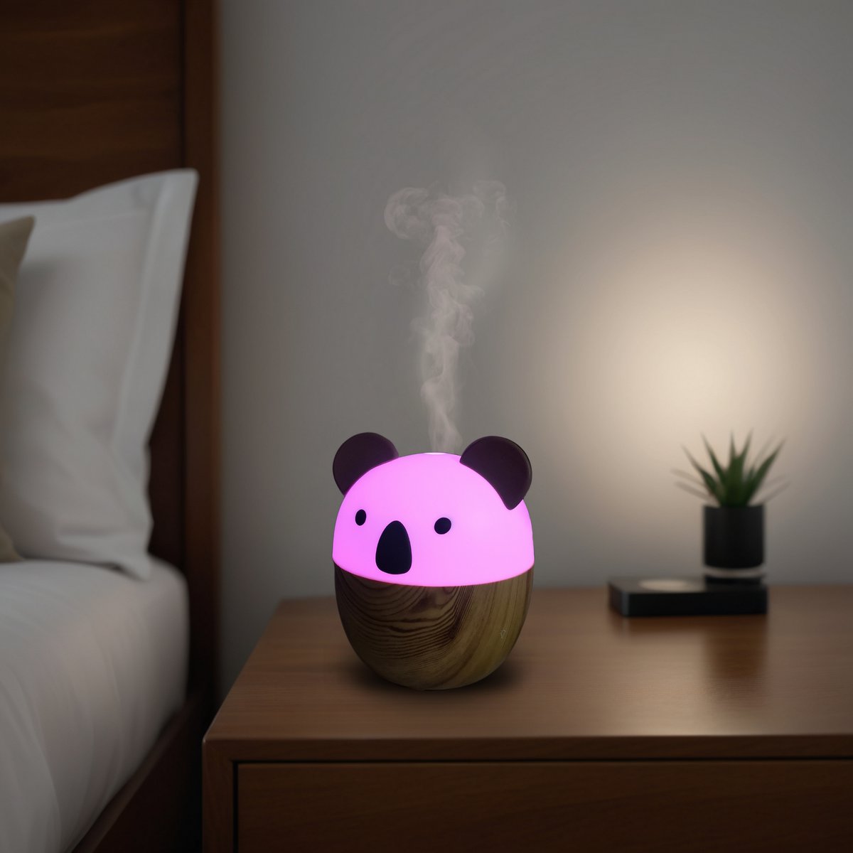 Woofie Essential Oil Diffuser – Ultrasonic Cold Aromatherapy Diffuser – Electric Diffuser for Home Fragrance – USB Power Supply, Ambient LED Lighting, Silent and Compact