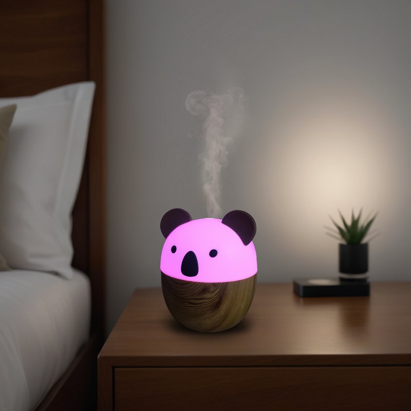 Woofie Diffusore di oli essenziali – Diffusore di aromaterapia a freddo ad ultrasuoni – Diffusore elettrico per fragranze per la casa – Alimentazione USB, illuminazione ambientale a LED, silenzioso e compatto