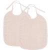Bib with tie closure terry cloth Soft Pink