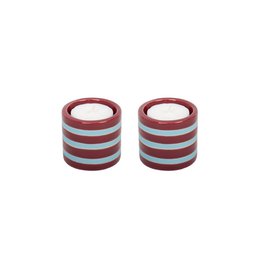 PAKKE MED 2 BURGUNDY KERAMISKE LYSEStager HF
