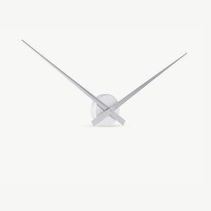 Serena Stripped Wall Clock, Silver