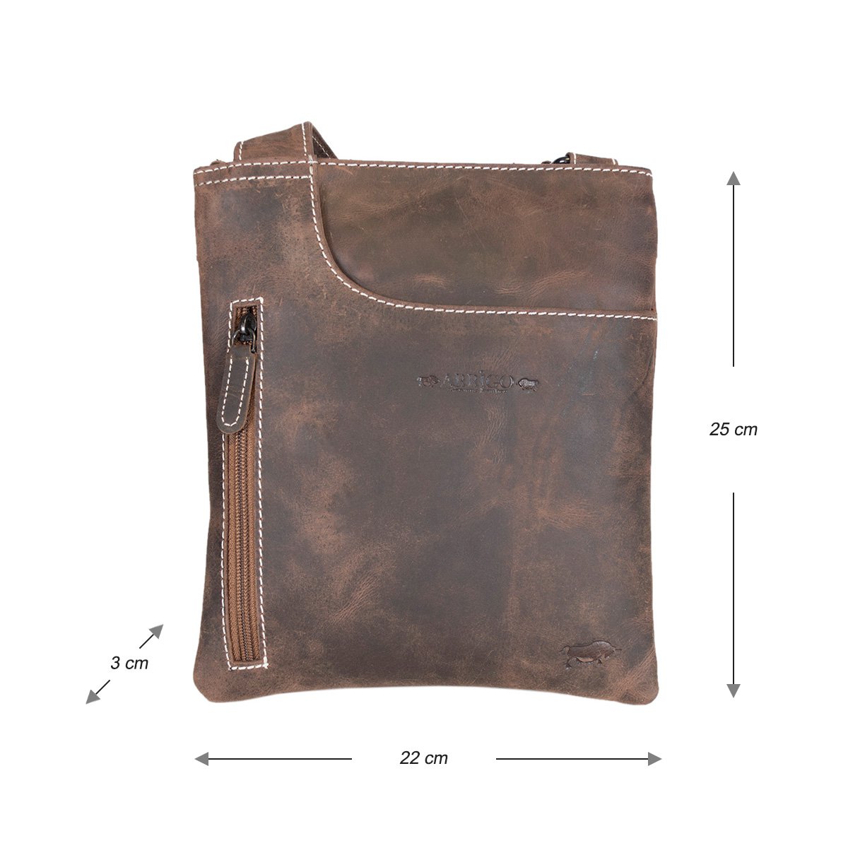 Leder Crossbody Bag - Umhängetasche in 3 verschiedenen Farben Leder