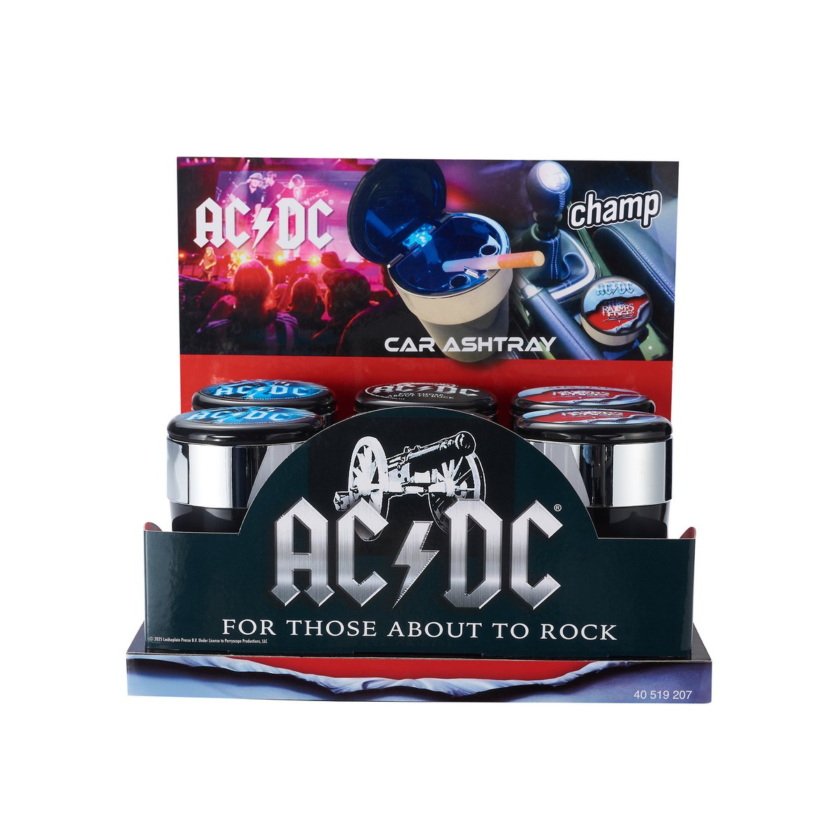 Cenicero AC/DC Car con LED