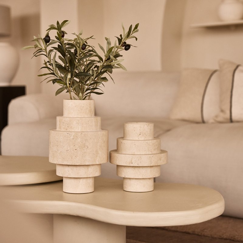 Travertine Agano Vaas L