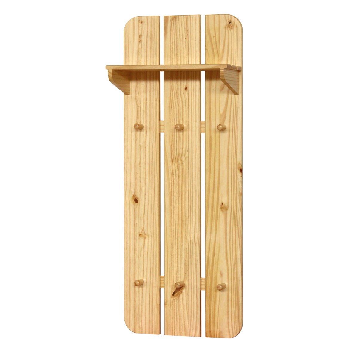 Wandgarderobe mit 6 Haken und 1 Ablage