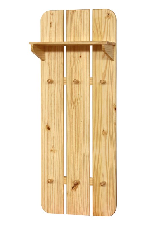 Wandgarderobe mit 6 Haken und 1 Ablage