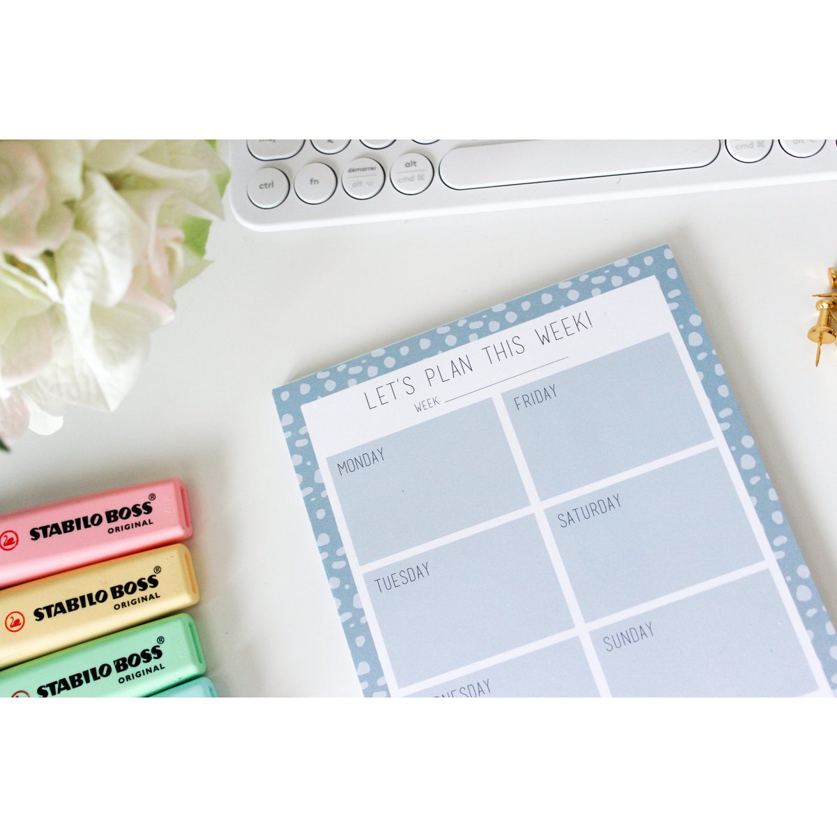 Plan This Week - A5 notitieblok (blauw)