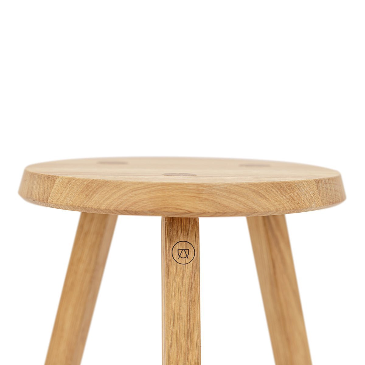 Elegante Hocker »Lia« aus Eichenholz en Honigoptik veredelt
