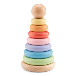 Wooden Stacking Rings - Rainbow Stacking Tower