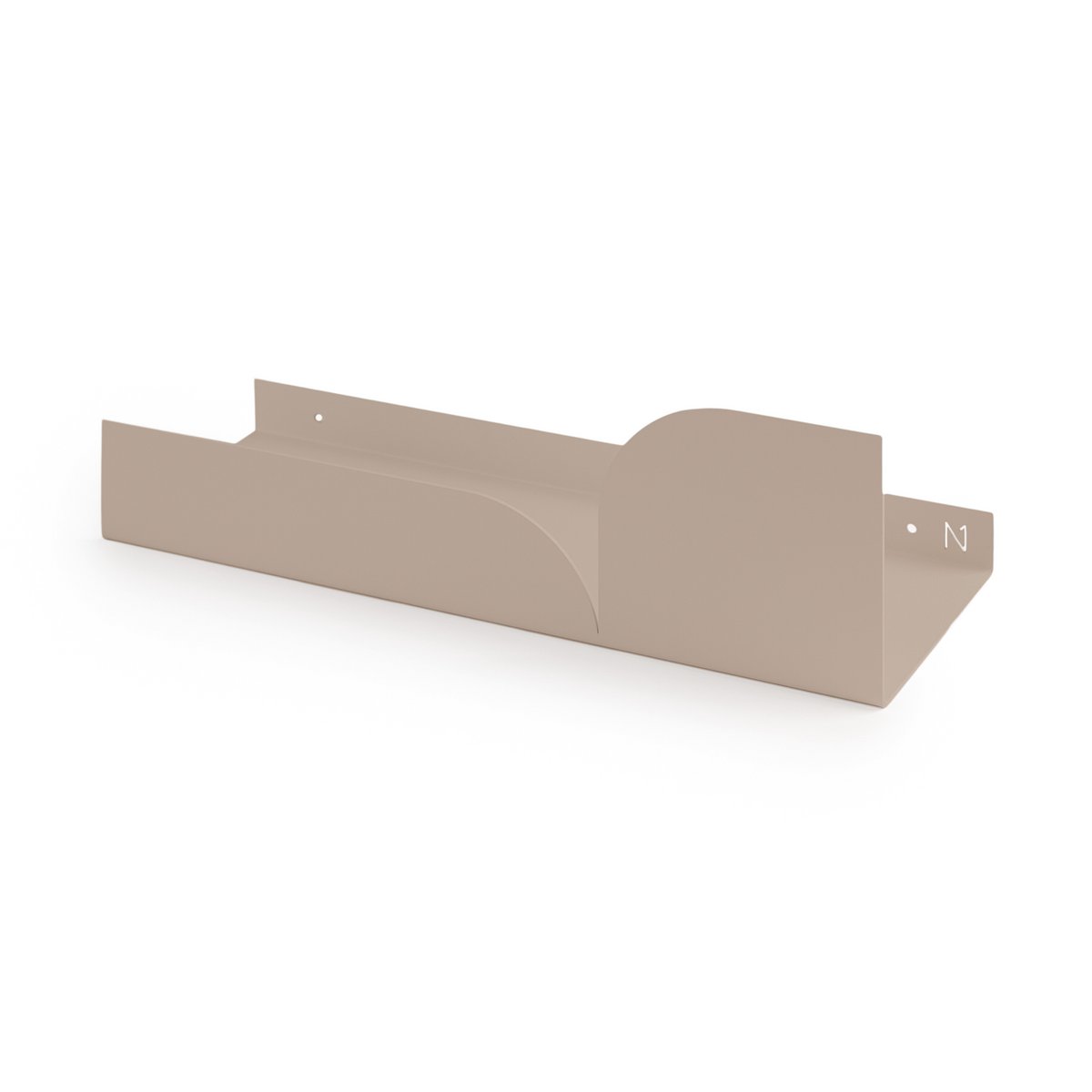 Metal wall shelf BAUHAUS, white, beige, black