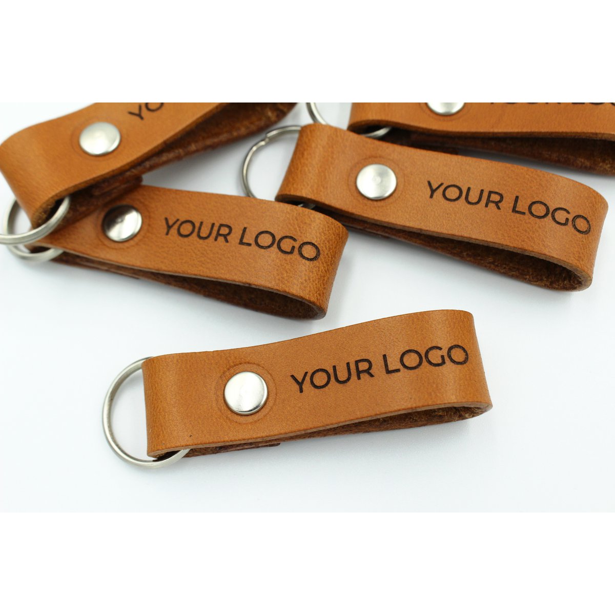 Custom leather key fobs with your logo engraved