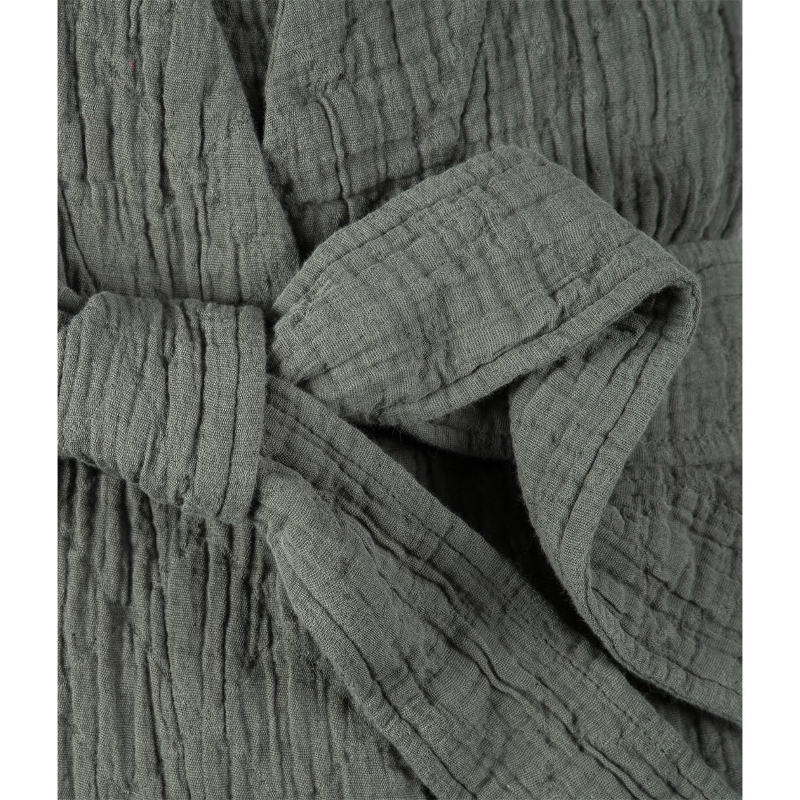 Cotton bathrobe Orion Solid Iceland moss