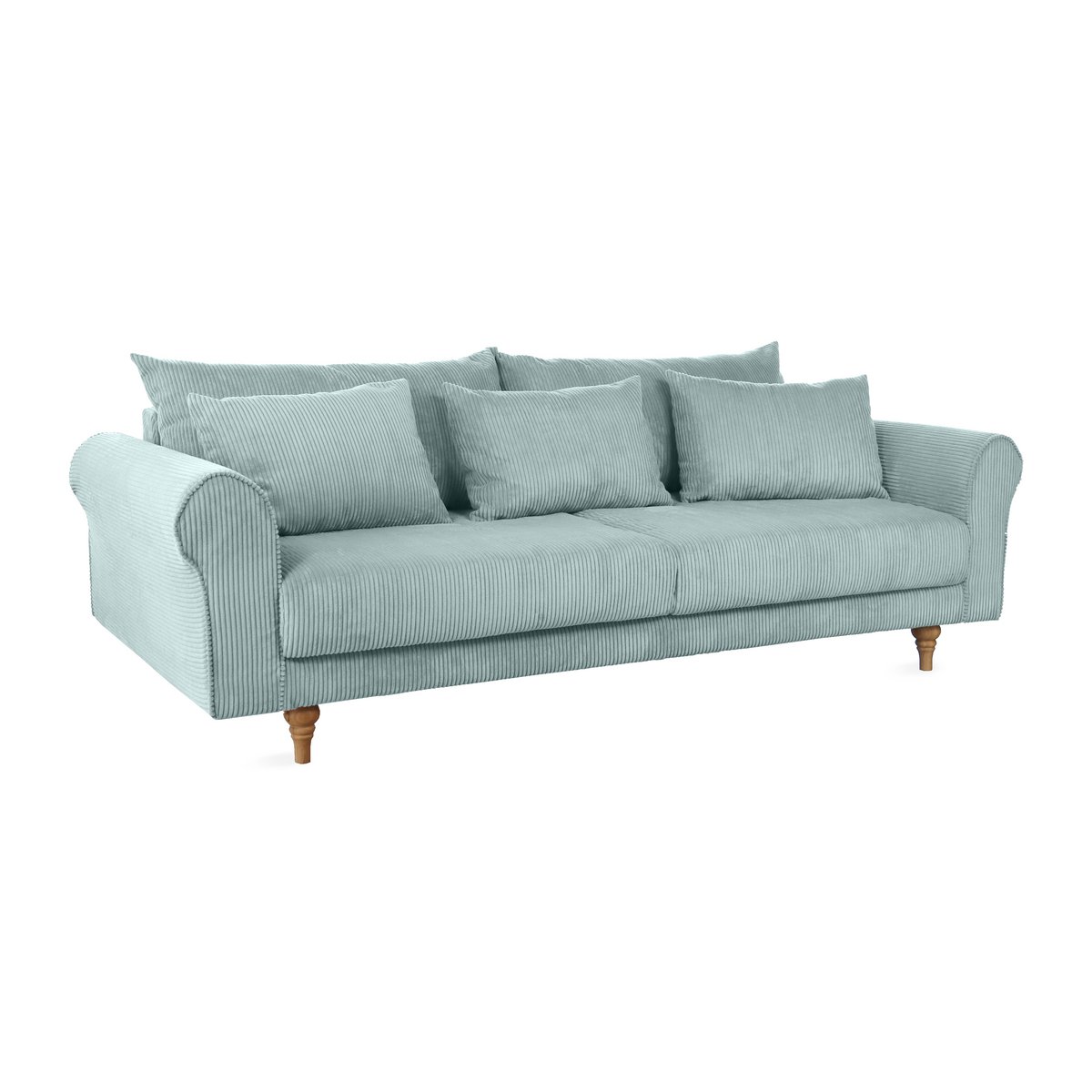 ASTRID 4-zitsbank/slaapbank Corduroy Dusty Blue afneembare en wasbare hoezen