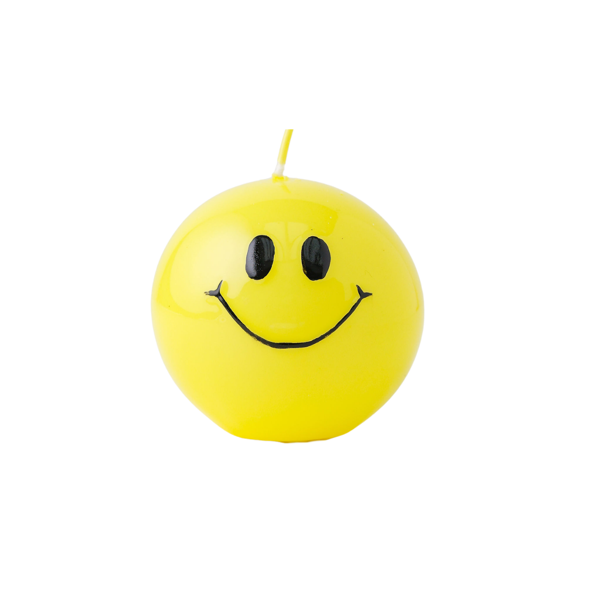Smiley Kaars – 7,5 cm – Heißes Gelb