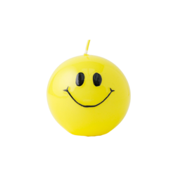Smiley Kaars – 7,5 cm – Heißes Gelb