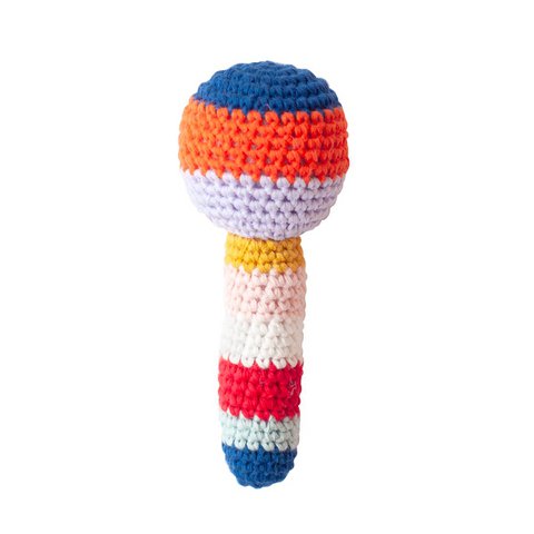 Crochet Maracas Rattle Rainbow