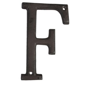 Eisenbuchstaben F 13 cm Braune Eisendekoration Buchstaben