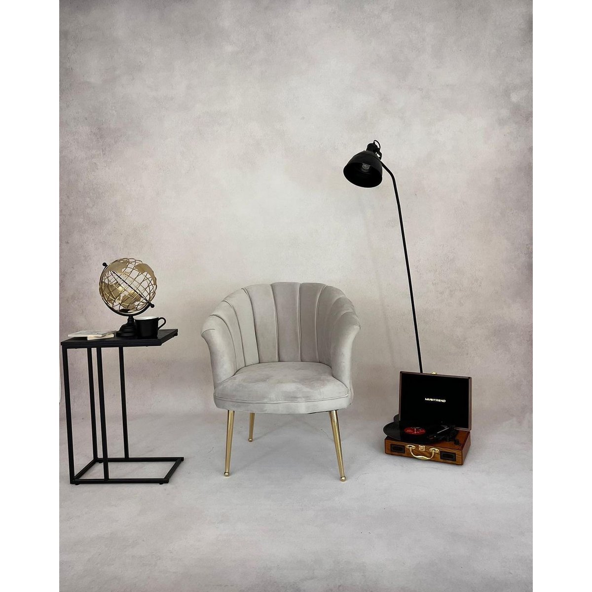 Poltrona Luxury Shell in Velluto Mila