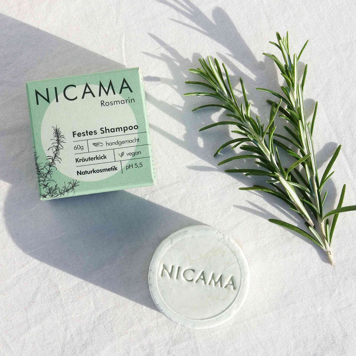 NICAMA - Festes Shampoo - Rosmarin