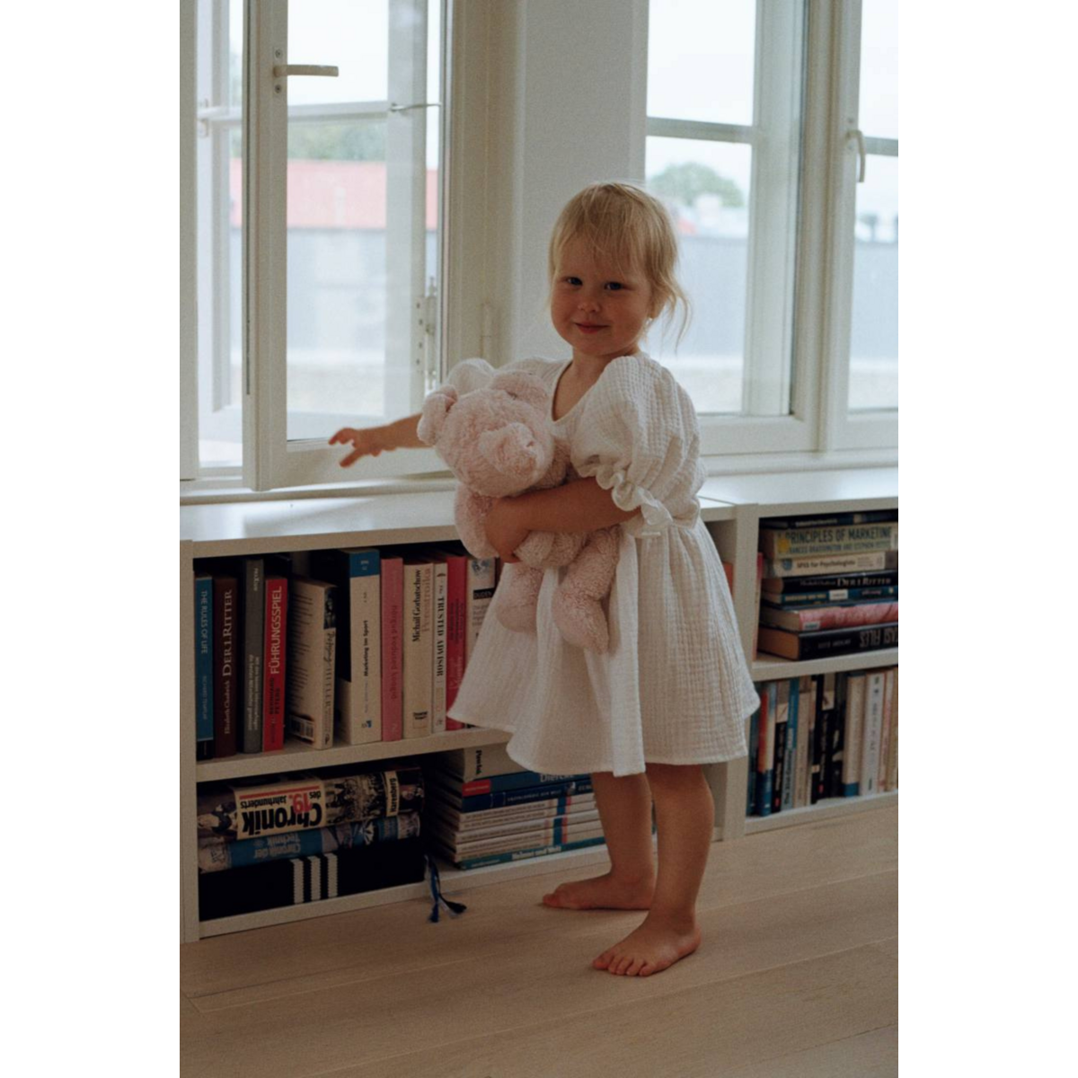 TISU mini-me children's summer dress, Pearl White