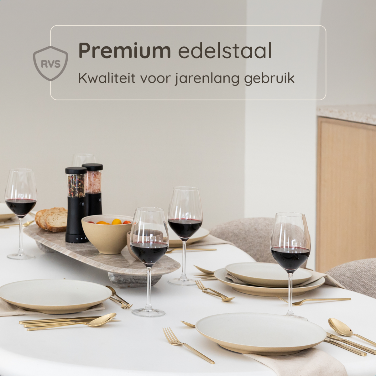 Besteckset Amor - 6 Personen / Gold 18,0 Edelstahl